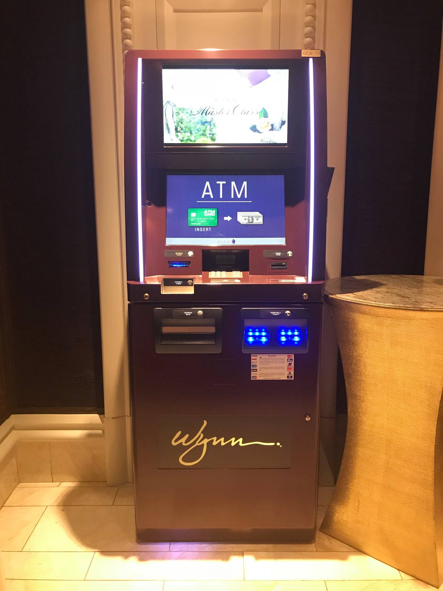 Photograph of ATM machine at Wynn Hotel