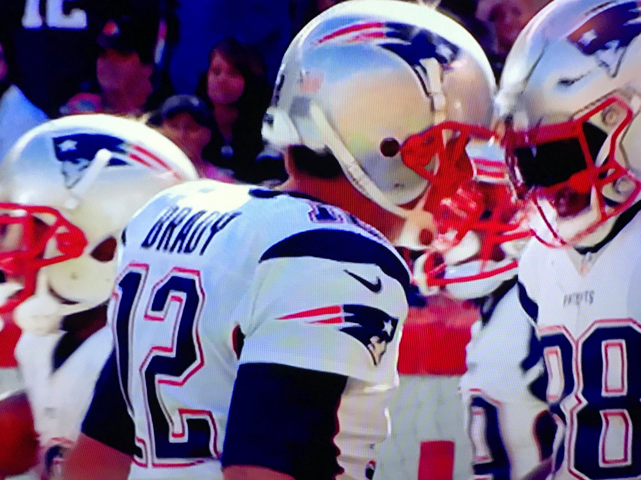 Photograph of Tom Brady and Patriots