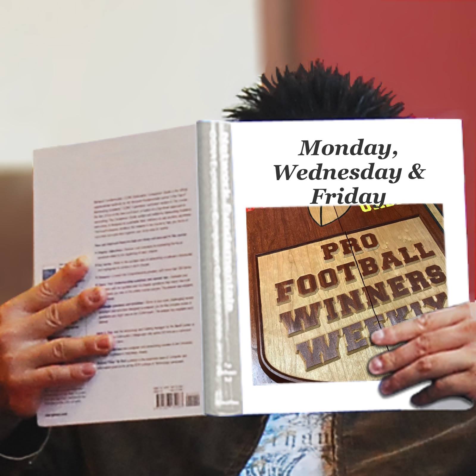 Photograph of book with pfww