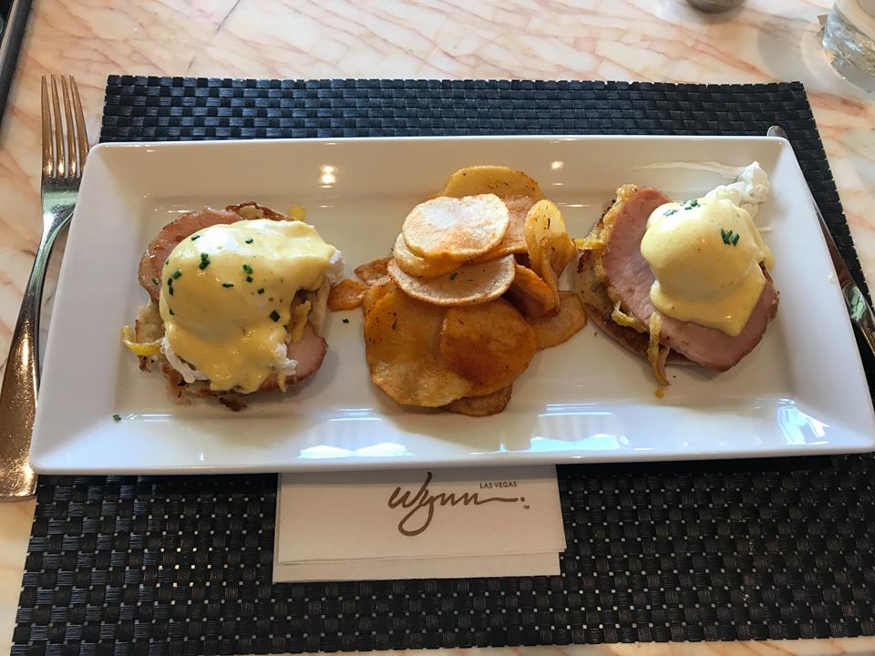 Photograph of breakfast at Wynn eggs benedict